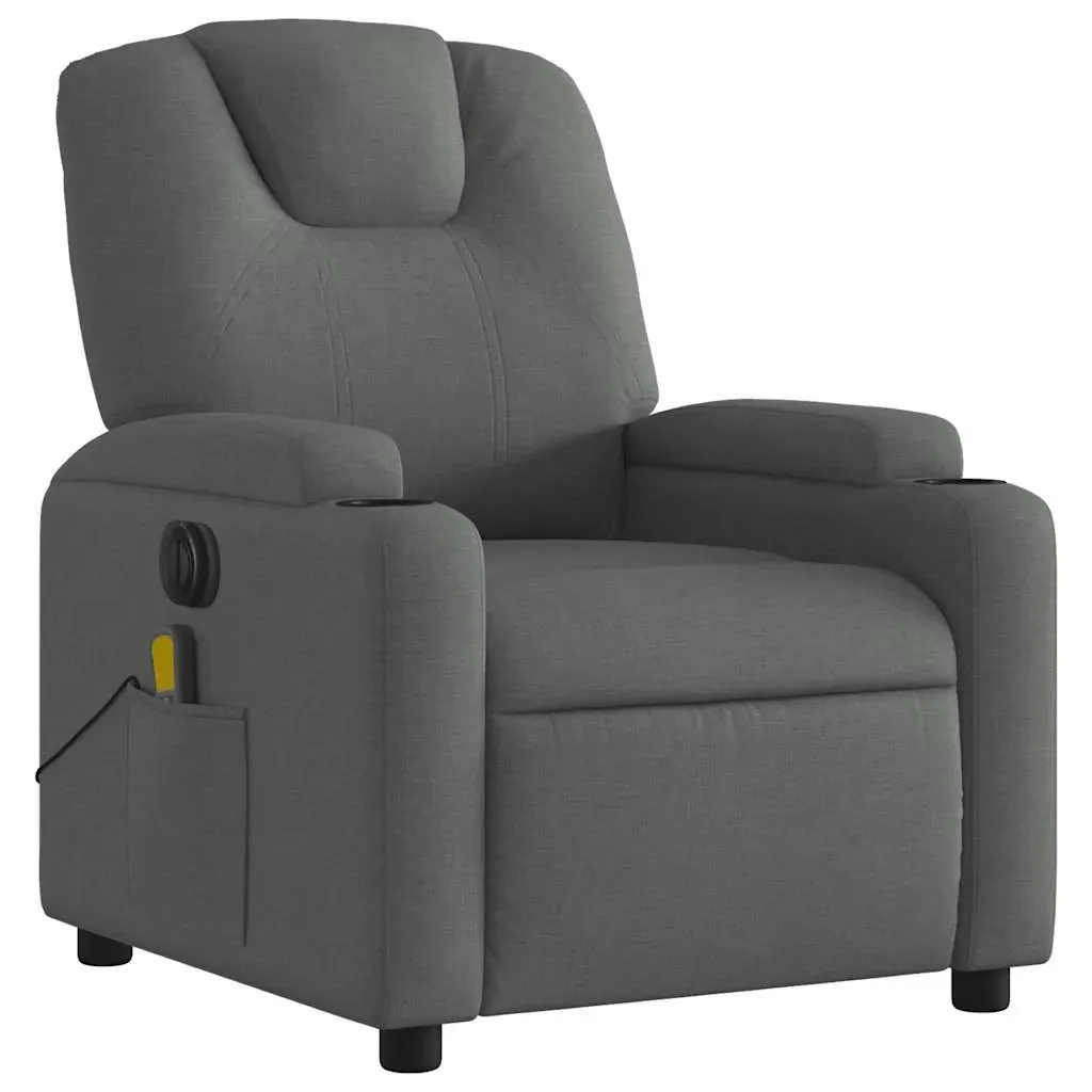 Electric Massage Recliner Chair Dark Grey Fabric Price