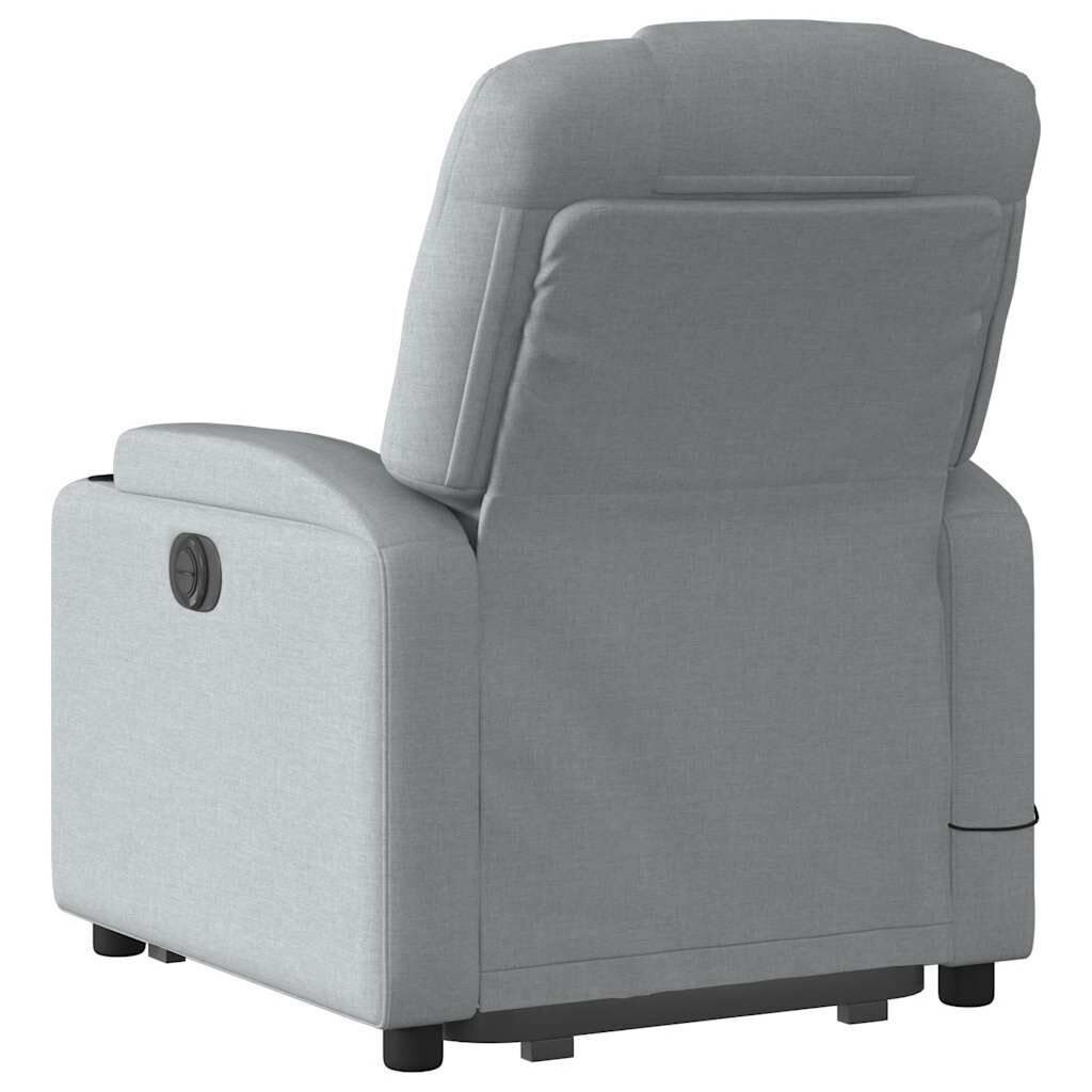 Stand up Massage Recliner Chair Light Grey Fabric Price