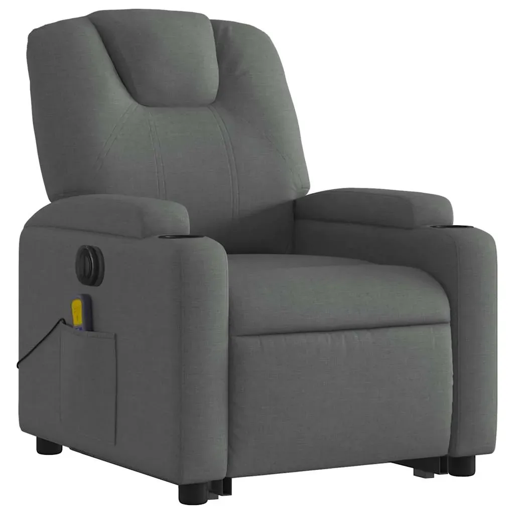 Electric Stand up Massage Recliner Chair Dark Grey Fabric Price