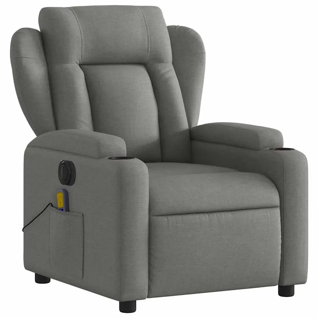 Electric Massage Recliner Chair Dark Grey Fabric Price