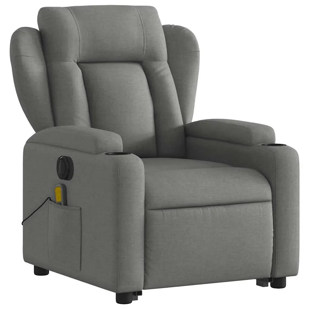 Electric Stand up Massage Recliner Chair Dark Grey Fabric Price