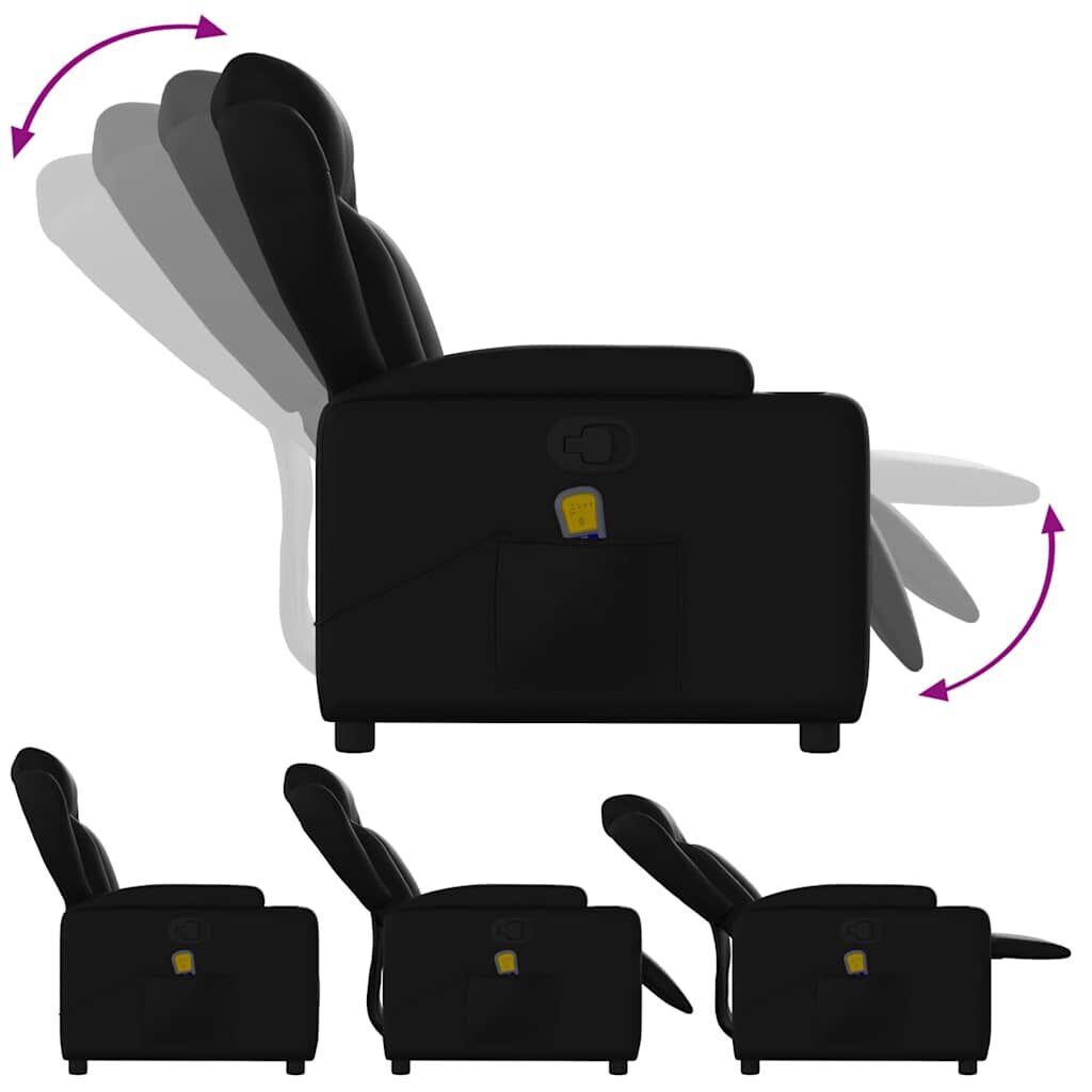 Massage Recliner Chair Black Faux Leather Price