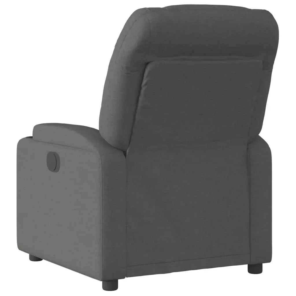 Electric Recliner Chair Dark Grey Fabric Price