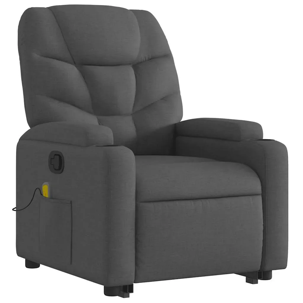 Stand up Massage Recliner Chair Dark Grey Fabric Price