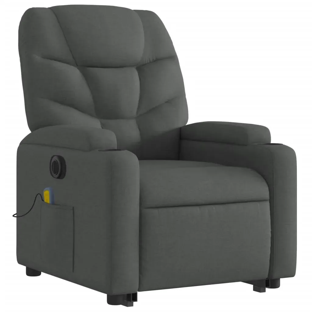 Electric Stand up Massage Recliner Chair Dark Grey Fabric Price
