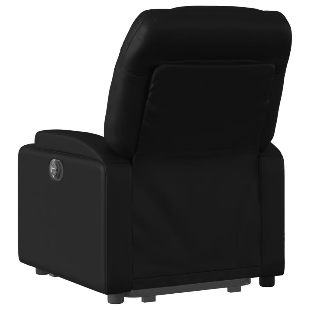 Stand up Recliner Chair Black Faux Leather Price