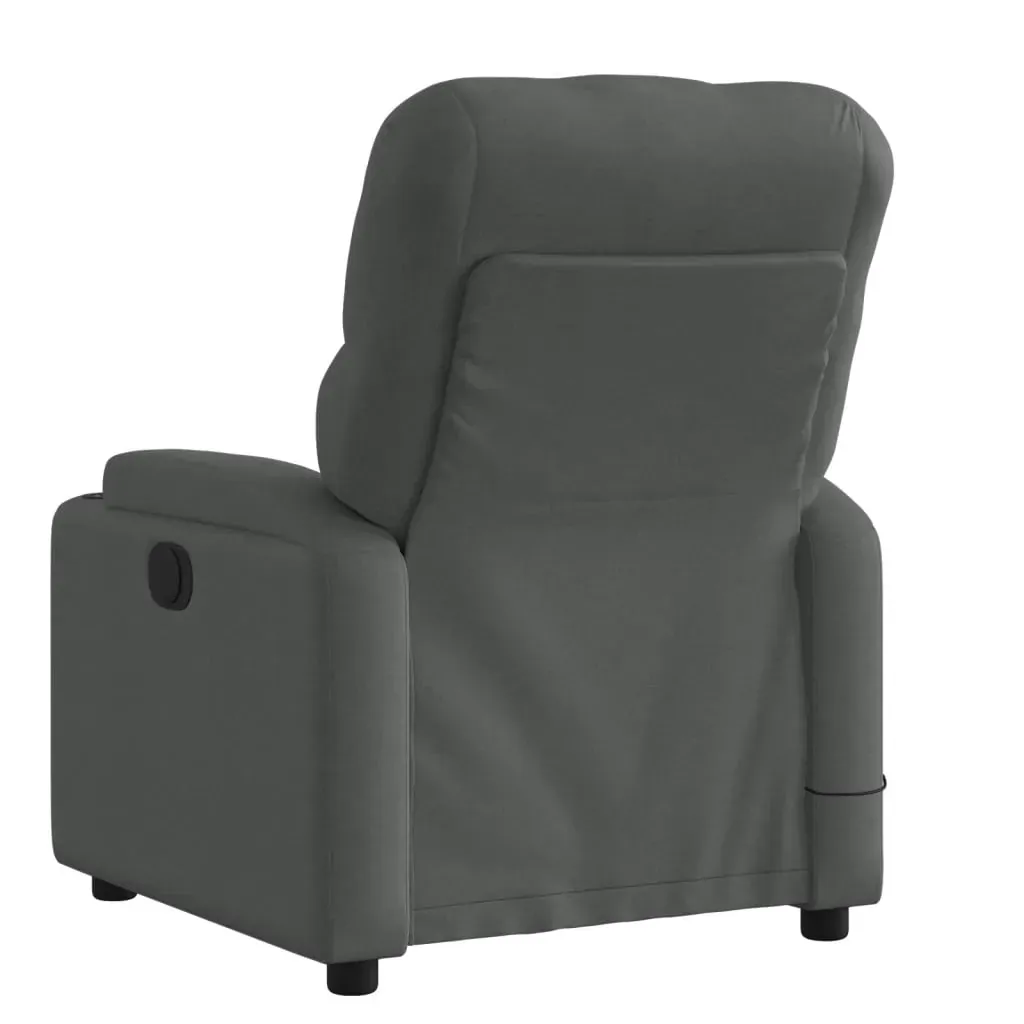 Massage Recliner Chair Dark Grey Fabric Price