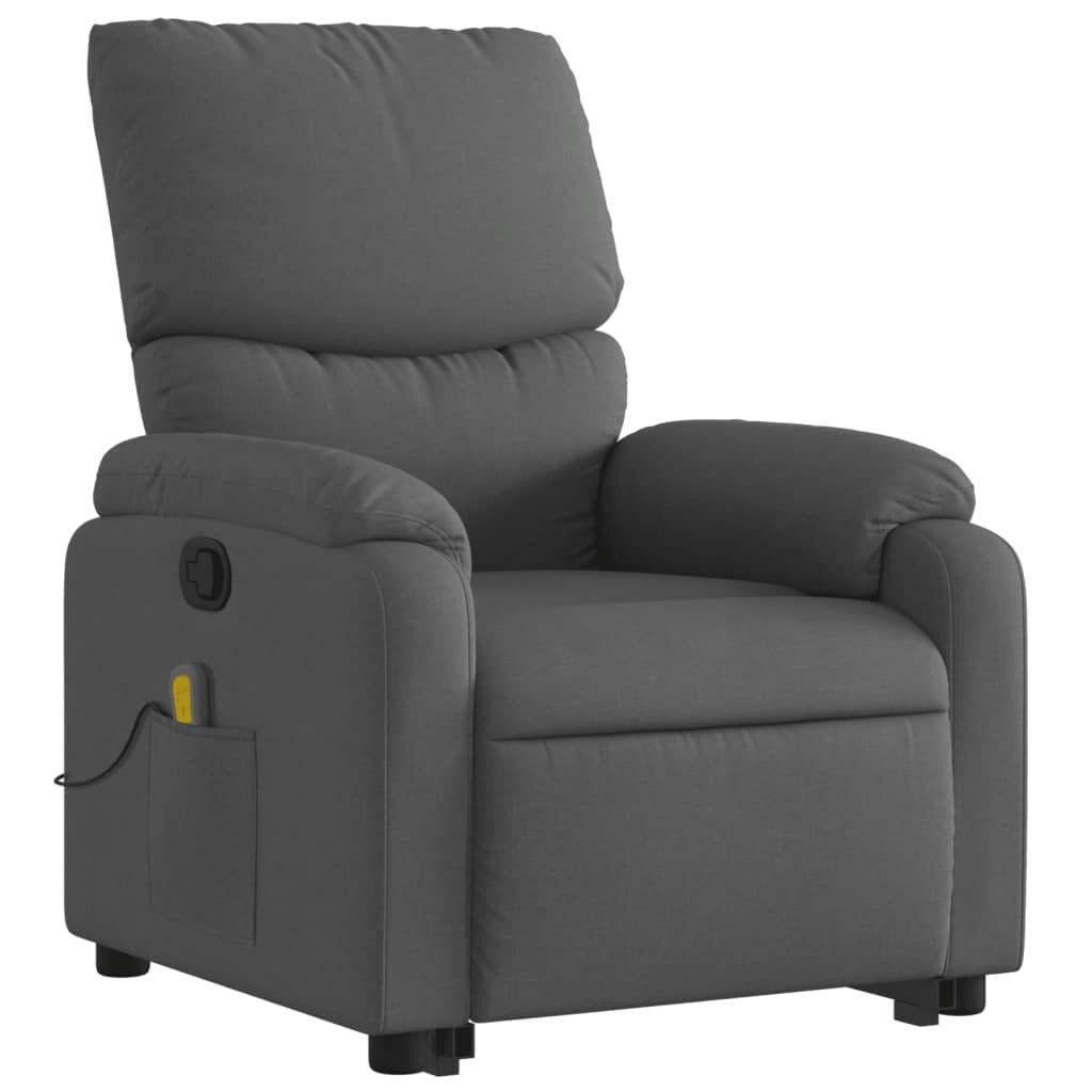Stand up Massage Recliner Chair Dark Grey Fabric Price