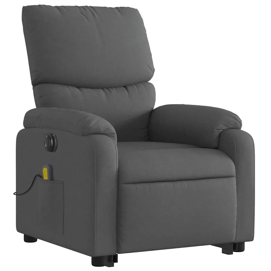 Electric Stand up Massage Recliner Chair Dark Grey Fabric Price