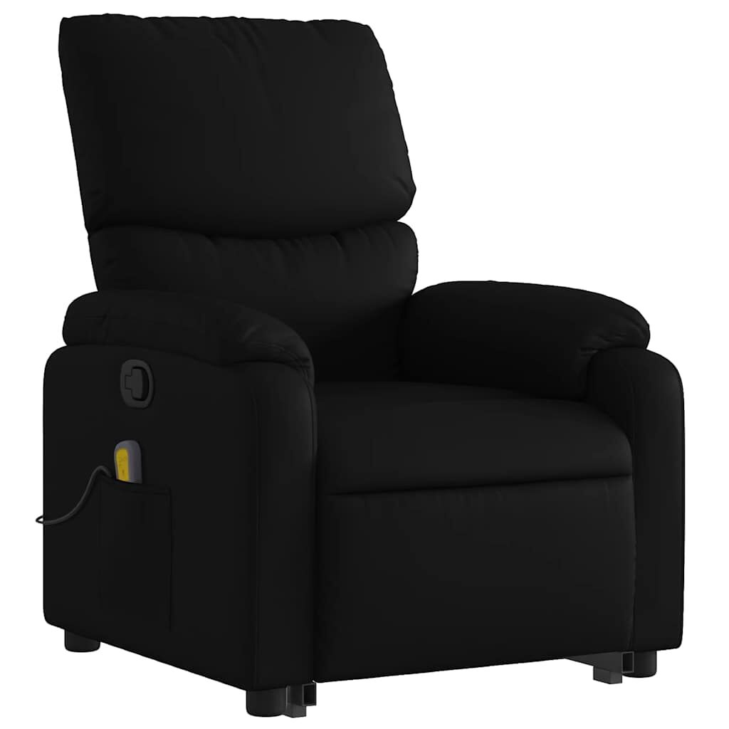 Stand up Massage Recliner Chair Black Faux Leather Price