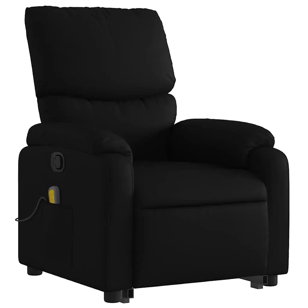 Stand up Massage Recliner Chair Black Faux Leather Price
