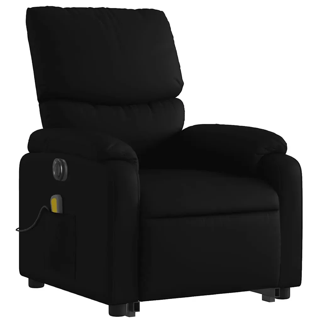 Electric Stand up Massage Recliner Chair Black Faux Leather Price