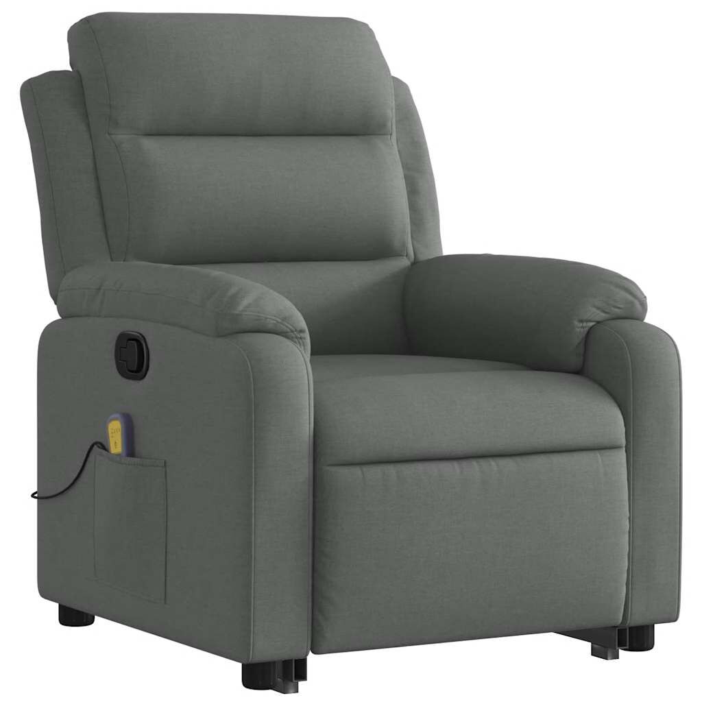 Stand up Massage Recliner Chair Dark Grey Fabric Price