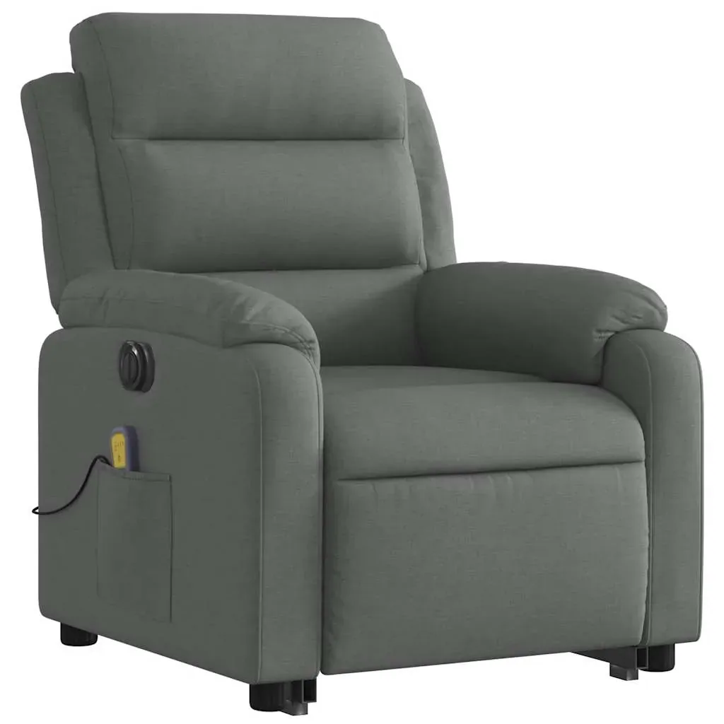 Electric Stand up Massage Recliner Chair Dark Grey Fabric Price