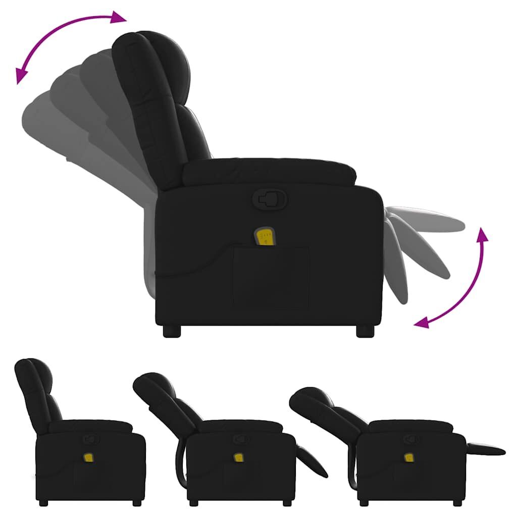 Massage Recliner Chair Black Faux Leather Price