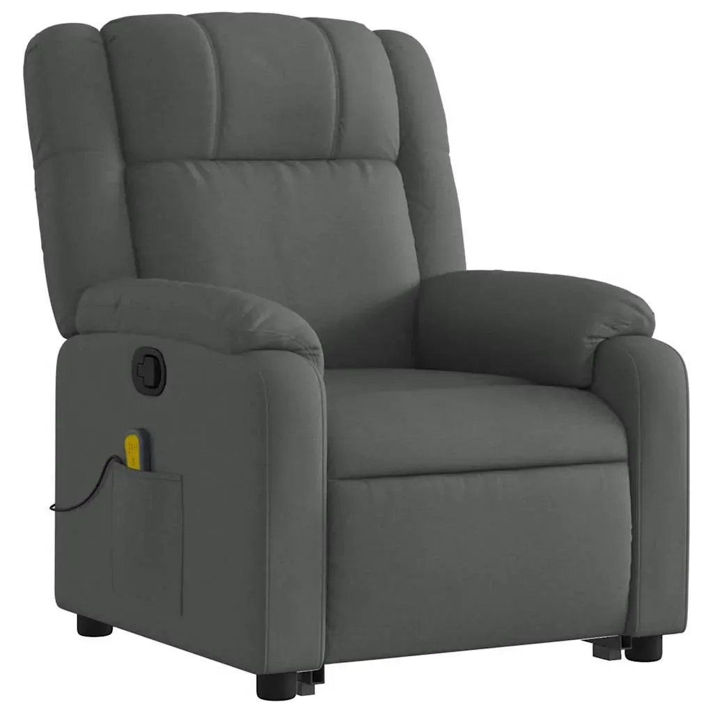 Stand up Massage Recliner Chair Dark Grey Fabric Price