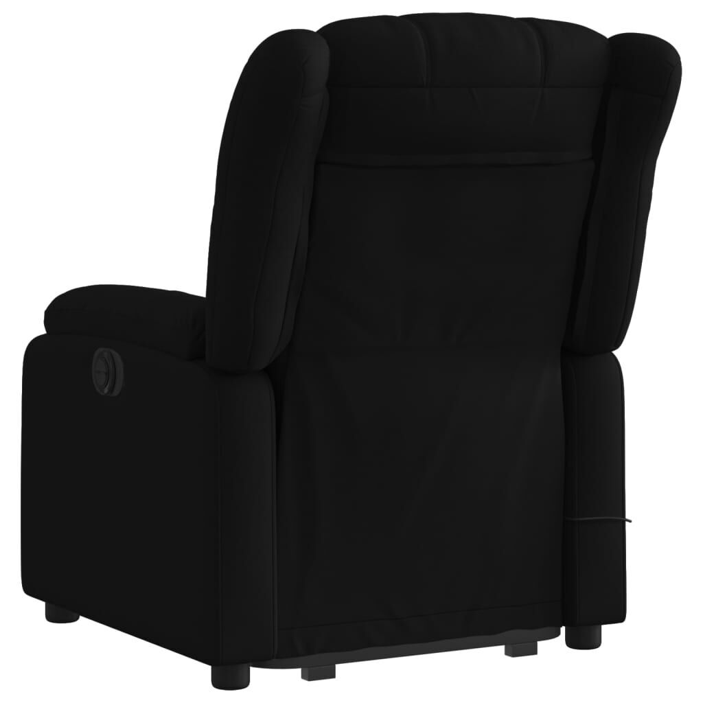 Electric Stand up Massage Recliner Chair Black Faux Leather Price