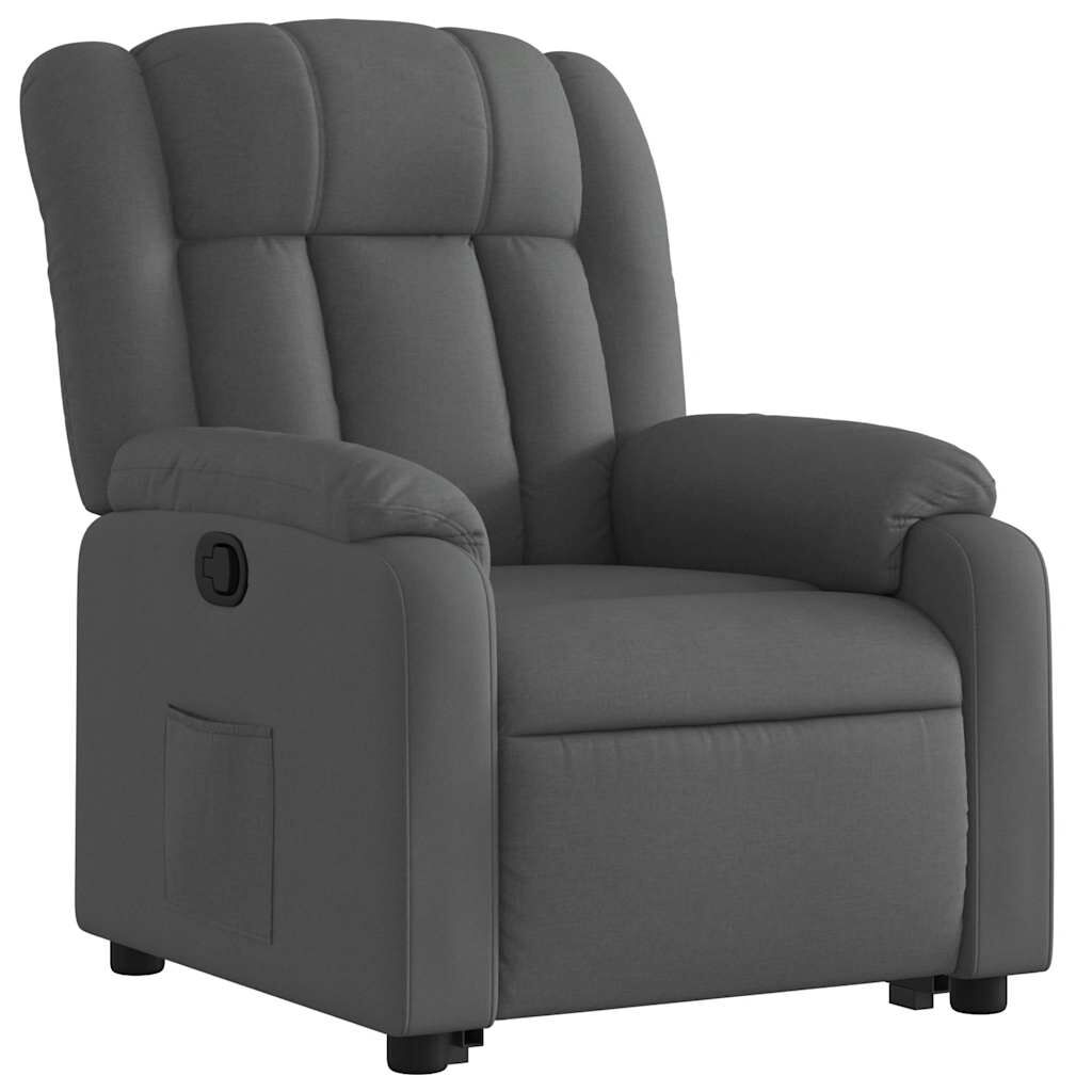 Stand up Massage Recliner Chair Dark Grey Fabric Price