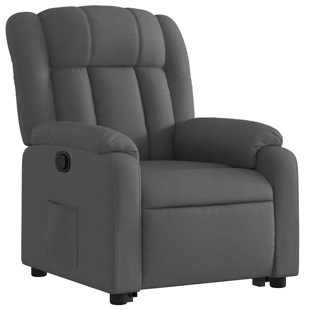 Stand up Massage Recliner Chair Dark Grey Fabric Price