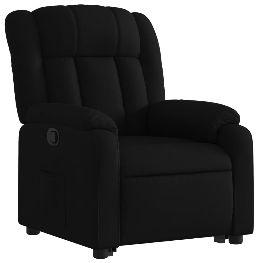 Stand up Massage Recliner Chair Black Fabric Price