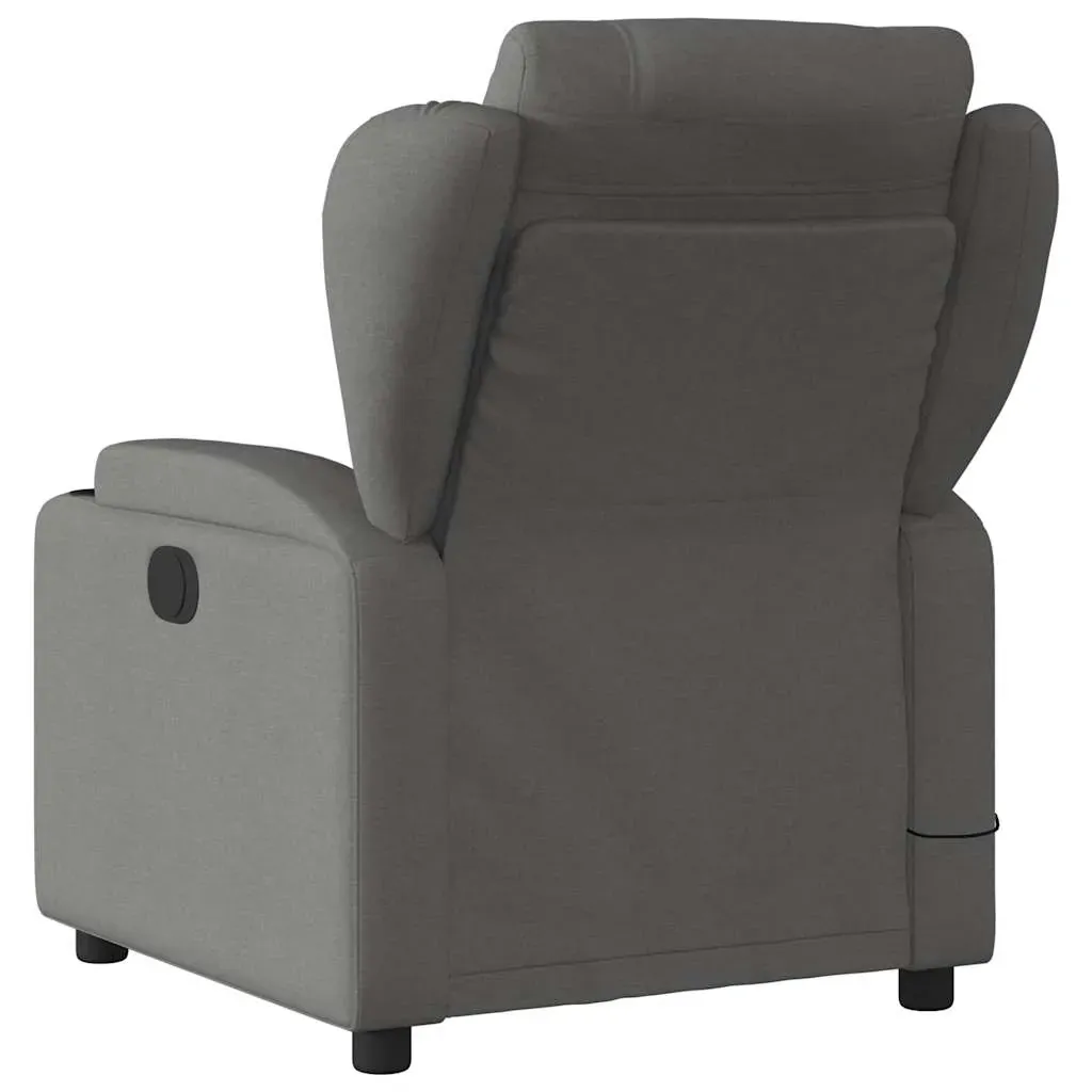 Massage Recliner Chair Dark Grey Fabric Price