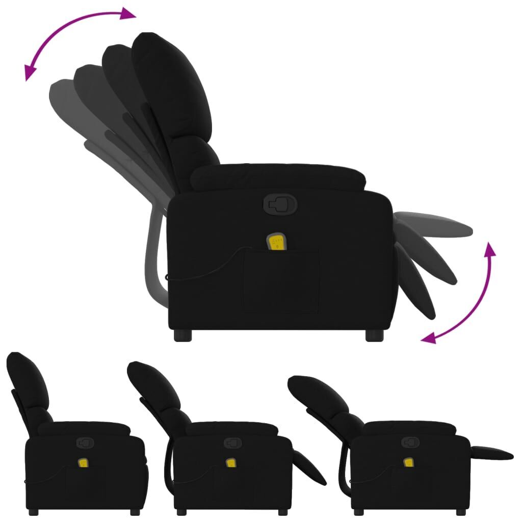 Massage Recliner Chair Black Fabric Price