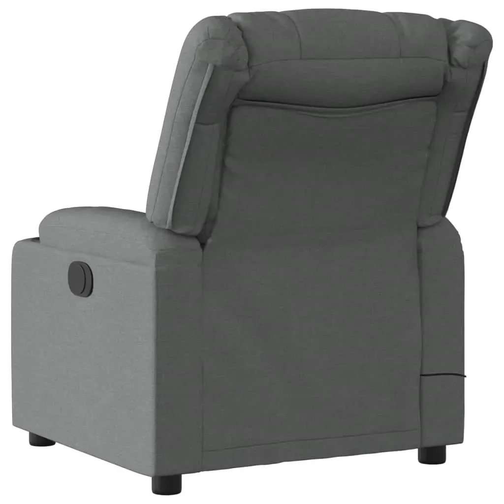 Massage Recliner Chair Dark Grey Fabric Price