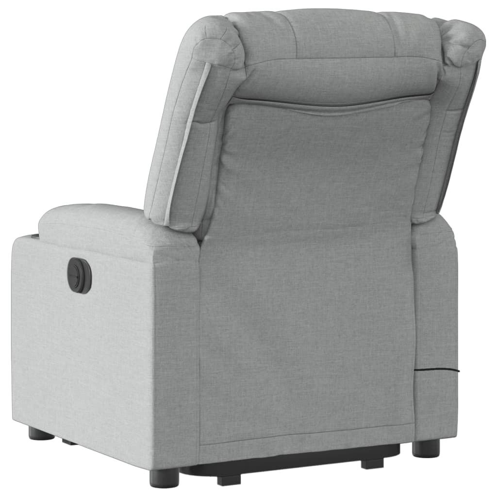Electric Stand up Massage Recliner Chair Light Grey Fabric Price