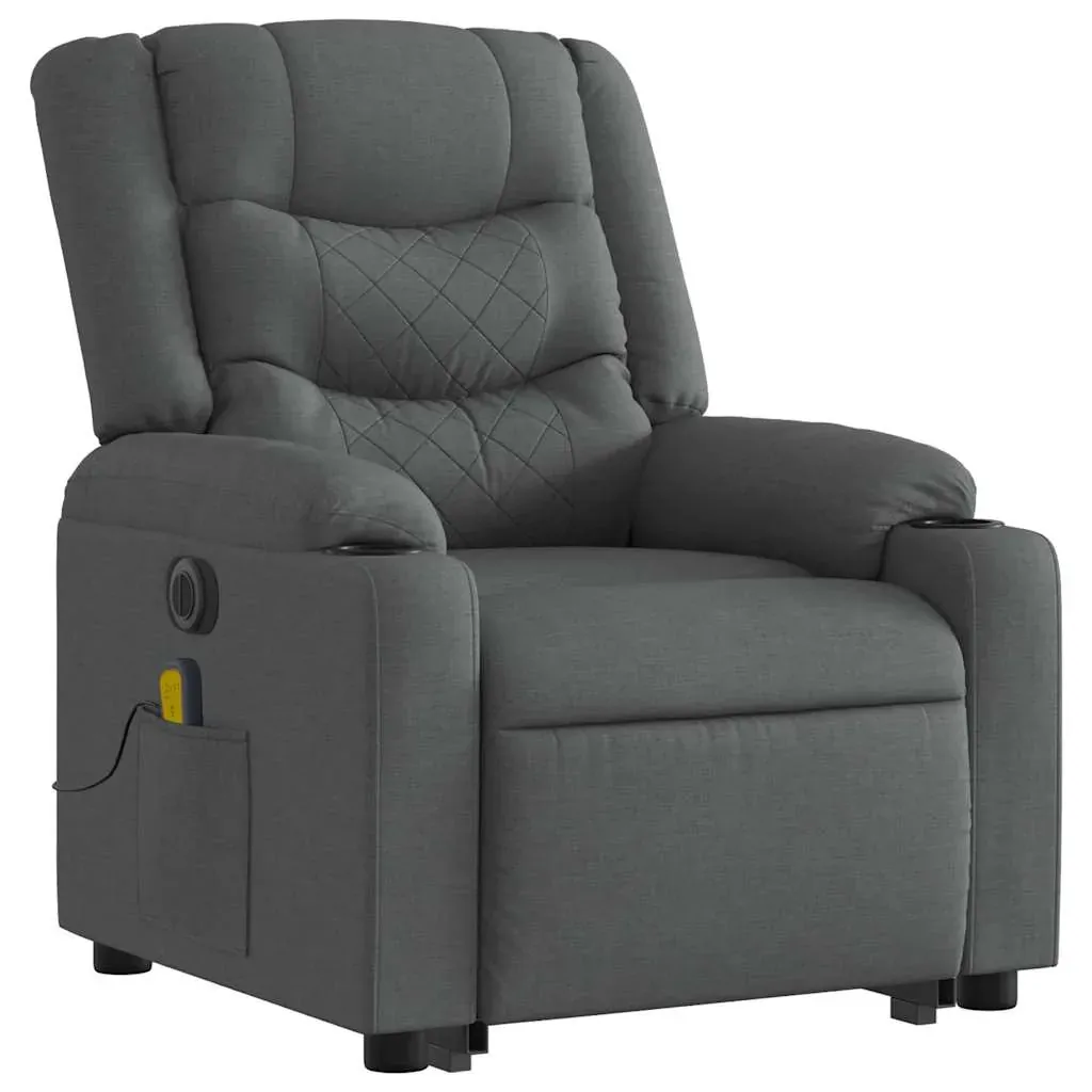 Electric Stand up Massage Recliner Chair Dark Grey Fabric Price
