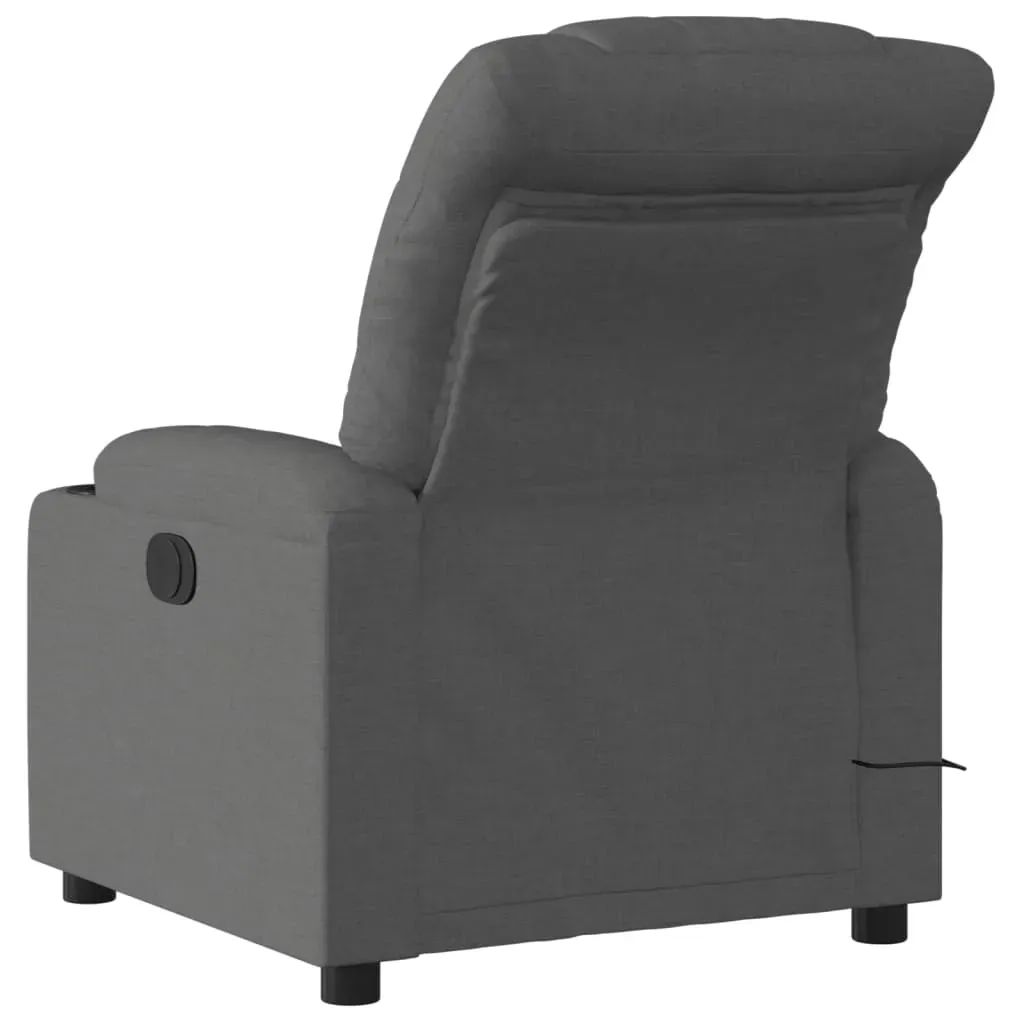 Massage Recliner Chair Dark Grey Fabric Price