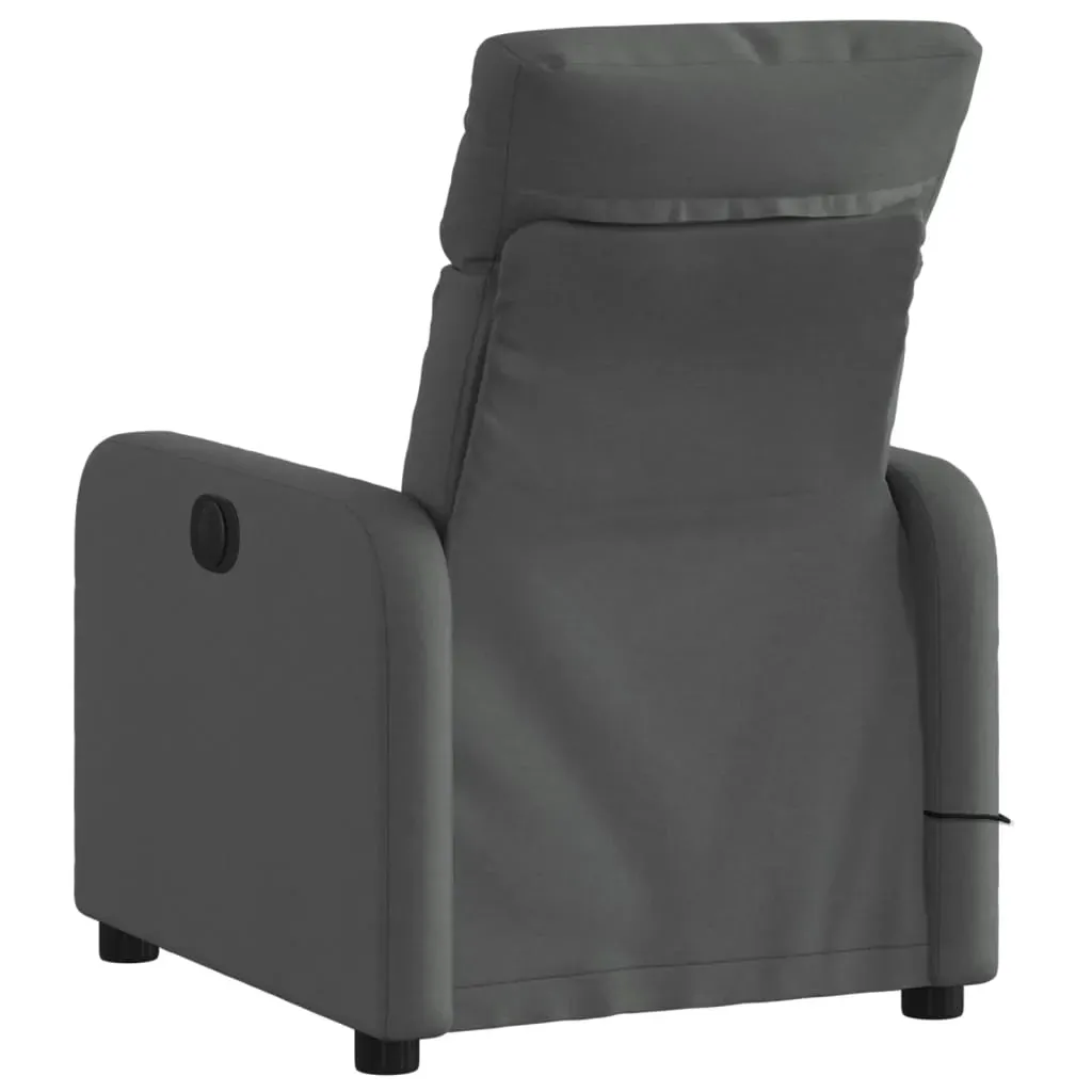 Massage Recliner Chair Dark Grey Fabric Price