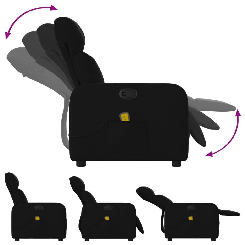 Massage Recliner Chair Black Fabric Price