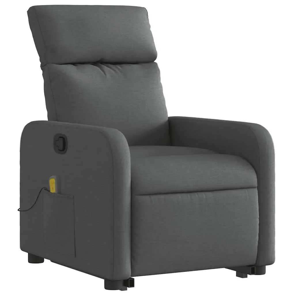 Stand up Massage Recliner Chair Dark Grey Fabric Price