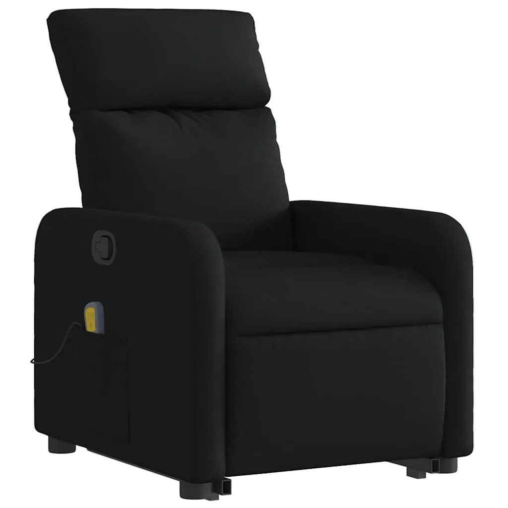 Stand up Massage Recliner Chair Black Fabric Price