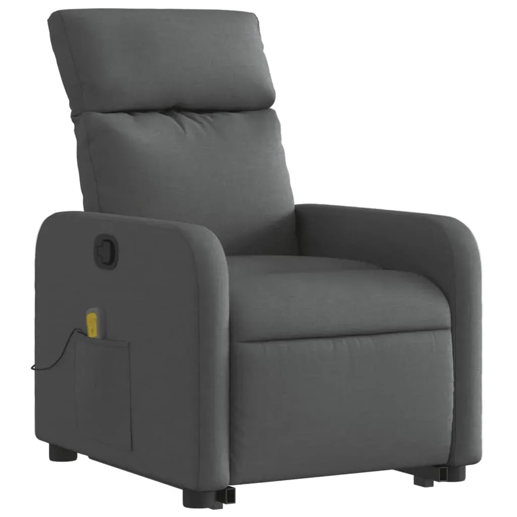Electric Stand up Massage Recliner Chair Dark Grey Fabric Price