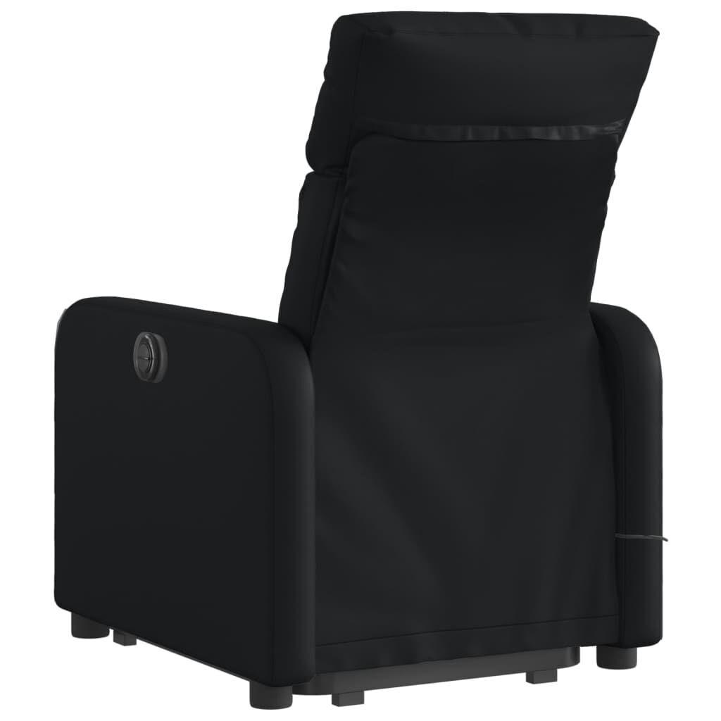 Electric Stand up Massage Recliner Chair Black Faux Leather Price
