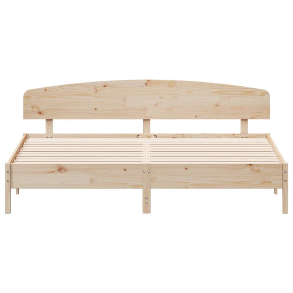Bed Frame without Mattress 183x203 cm King Solid Wood Pine Price