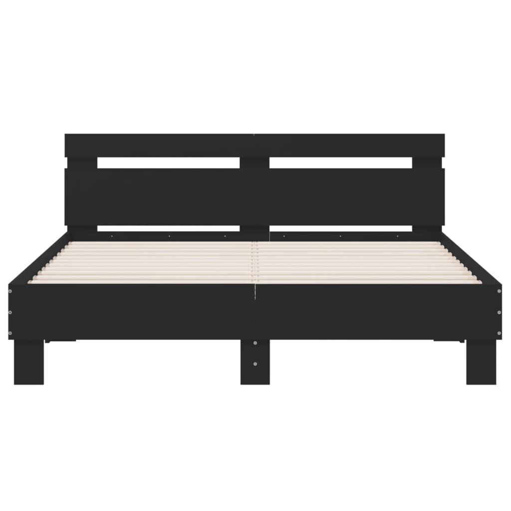 Bed Frame without Mattress Black 150x200 cm Price