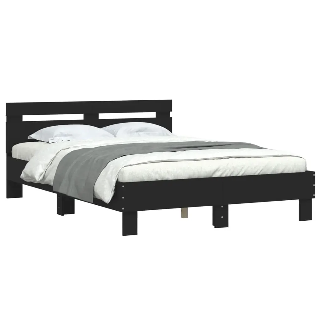 Bed Frame without Mattress Black 135x190 cm Price