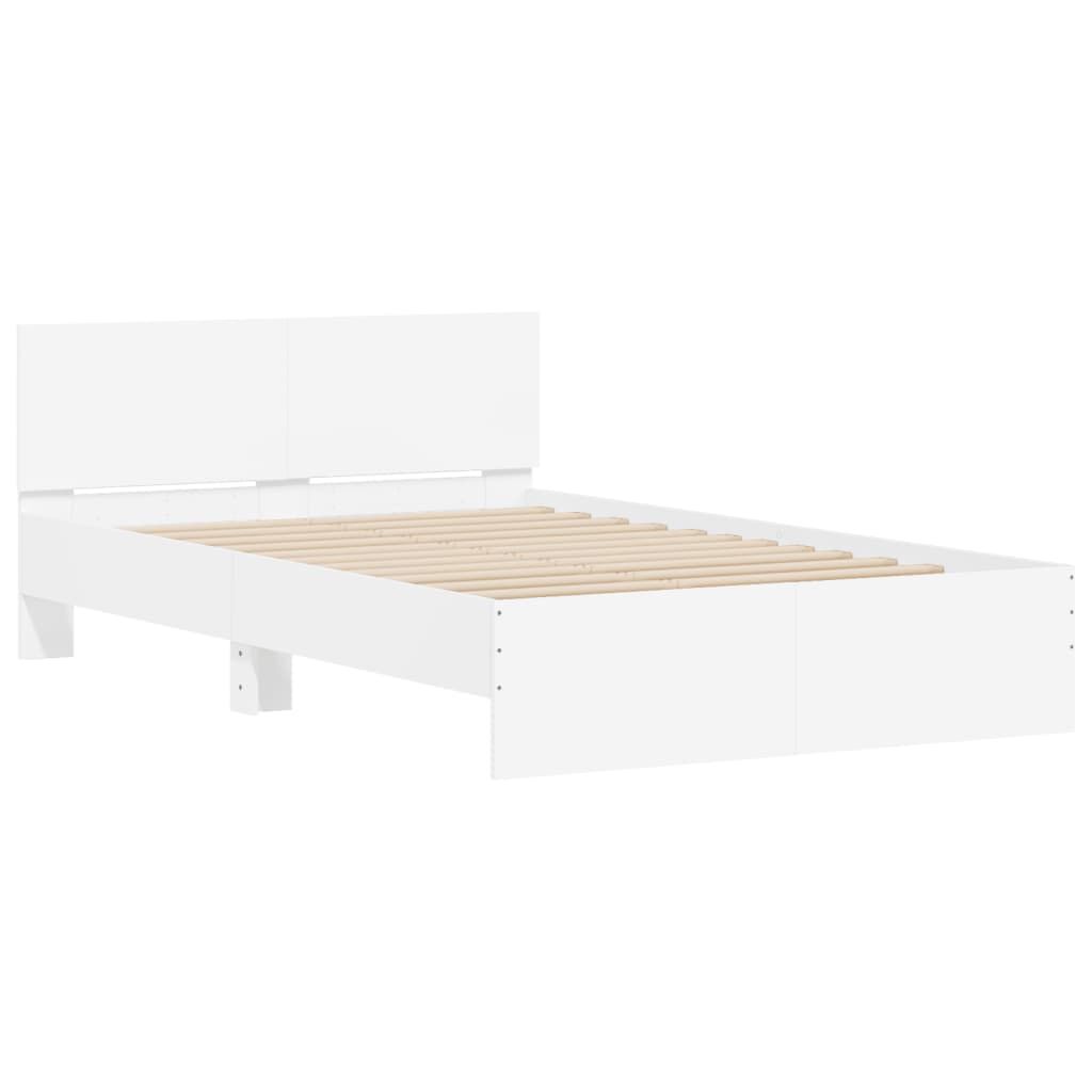 Bed Frame without Mattress White 135x190 cm Price