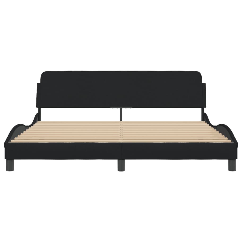 Bed Frame without Mattress Black 183x203 cm King Fabric Price