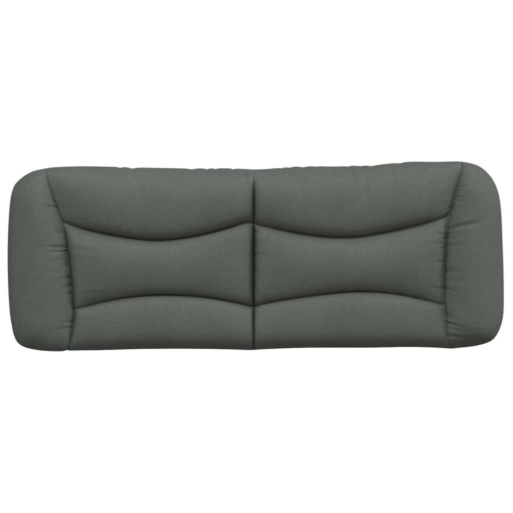 Headboard Cushion Dark Grey 137 cm Double Fabric Price