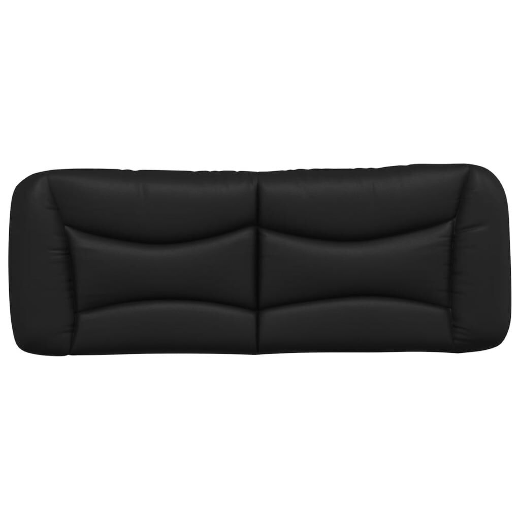 Headboard Cushion Black 137 cm Double Faux Leather Price