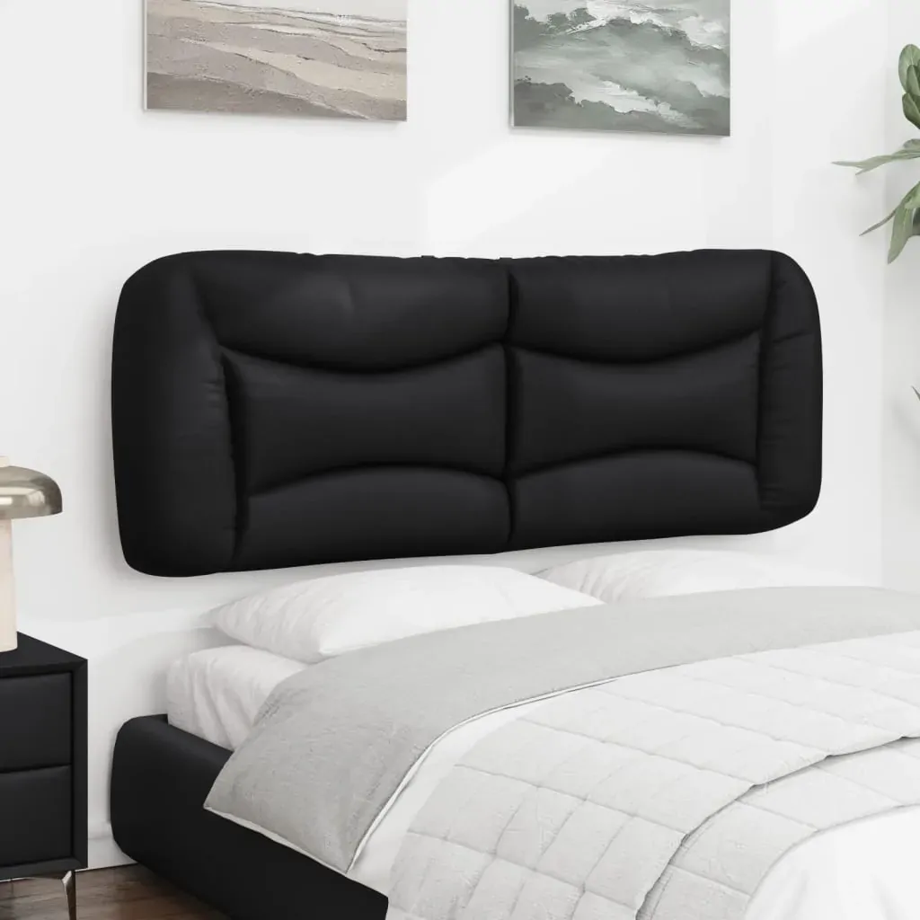 Headboard Cushion "Hvar" Black 137 cm Double Faux Leather Price