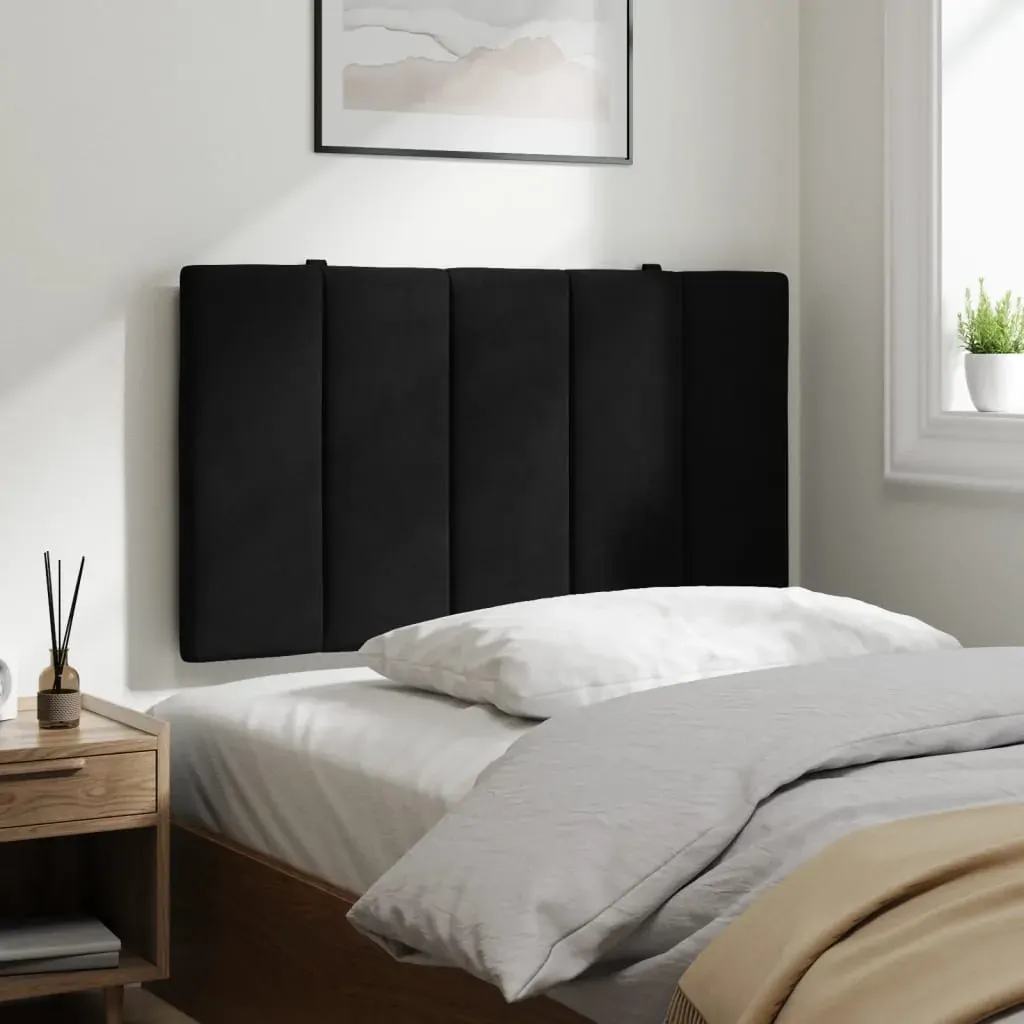 Headboard Cushion "Hanko" Black 90 cm Velvet Price