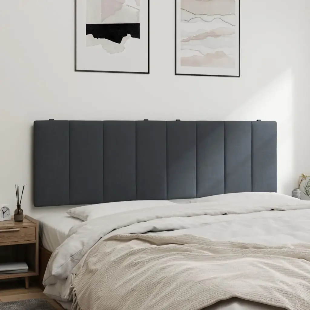 Headboard Cushion "Hanko" Dark Grey 153 cm Velvet Price