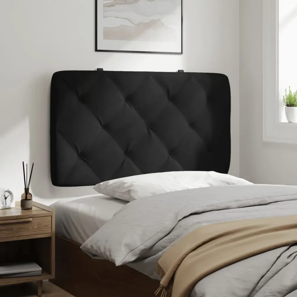 Headboard Cushion Black 90 cm Velvet Price
