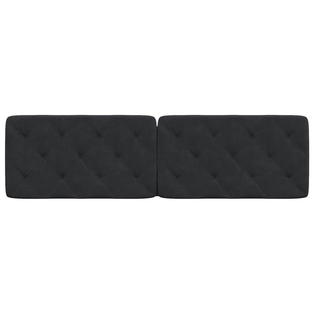 Headboard Cushion Black 180 cm Velvet Price