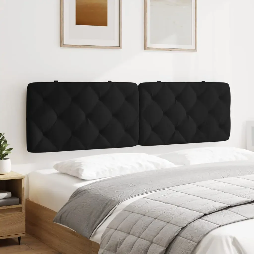 Headboard Cushion Black 180 cm Velvet Price