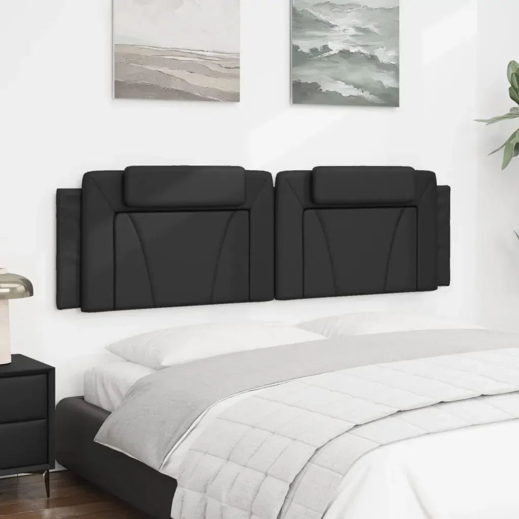 Headboard Cushion "Viana" Black 180 cm Faux Leather Price